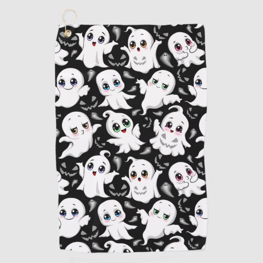 Baby Ghosts Spooky Schattigee Halloween Mood Golfhanddoek (Voorkant)