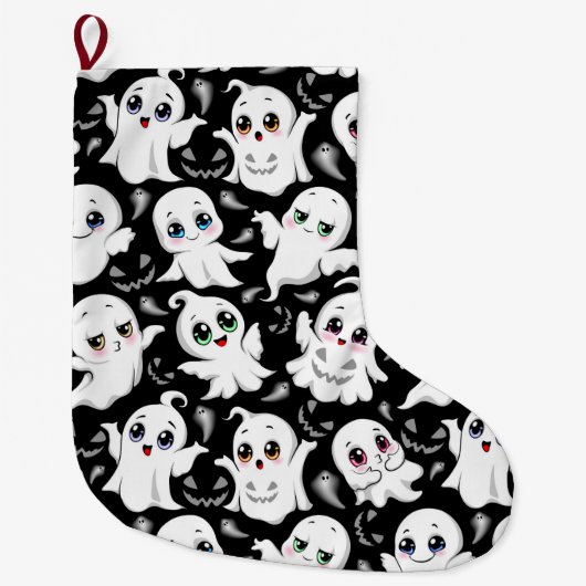 Baby Ghosts Spooky Schattigee Halloween Mood Grote Kerstsok (Voorkant)