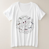 Baby Ghosts Spooky Schattigee Halloween Mood Grote Maat T-shirt (Design voorkant)