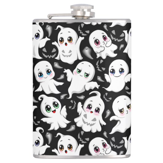 Baby Ghosts Spooky Schattigee Halloween Mood Heupfles (Voorkant)