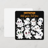 Baby Ghosts Spooky Schattigee Halloween Mood Kaart (Voorkant / Achterkant)