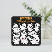 Baby Ghosts Spooky Schattigee Halloween Mood Kaart (Staand voorkant)