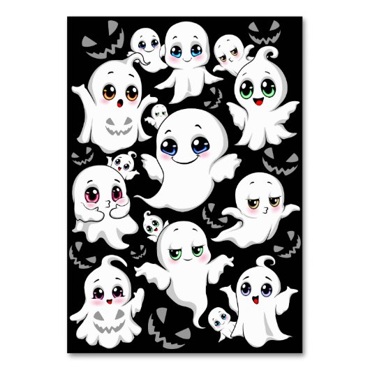 Baby Ghosts Spooky Schattigee Halloween Mood Kaart (Voorkant)
