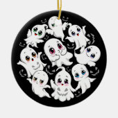 Baby Ghosts Spooky Schattigee Halloween Mood Keramisch Ornament (Voorkant)