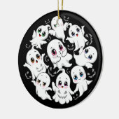 Baby Ghosts Spooky Schattigee Halloween Mood Keramisch Ornament (Links)