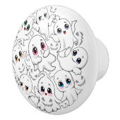 Baby Ghosts Spooky Schattigee Halloween Mood Keramische Knop (Rechts)