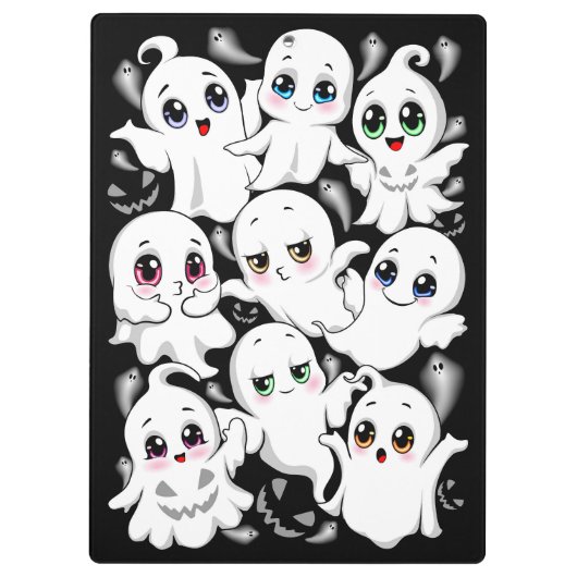 Baby Ghosts Spooky Schattigee Halloween Mood Klembord (Achterkant)