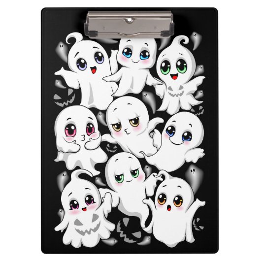 Baby Ghosts Spooky Schattigee Halloween Mood Klembord (Voorkant)