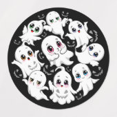 Baby Ghosts Spooky Schattigee Halloween Mood Labels (Design 2)