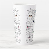 Baby Ghosts Spooky Schattigee Halloween Mood Latte Mok (Voorkant)