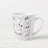 Baby Ghosts Spooky Schattigee Halloween Mood Latte Mok (Rechts)