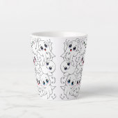 Baby Ghosts Spooky Schattigee Halloween Mood Latte Mok (Voorkant)