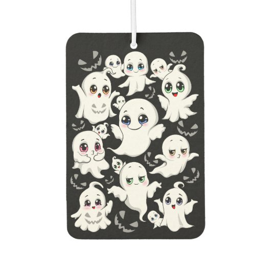 Baby Ghosts Spooky Schattigee Halloween Mood Luchtverfrisser (Voorkant)