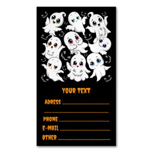 Baby Ghosts Spooky Schattigee Halloween Mood Magnetisch Visitekaartje