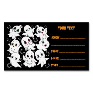 Baby Ghosts Spooky Schattigee Halloween Mood Magnetisch Visitekaartje