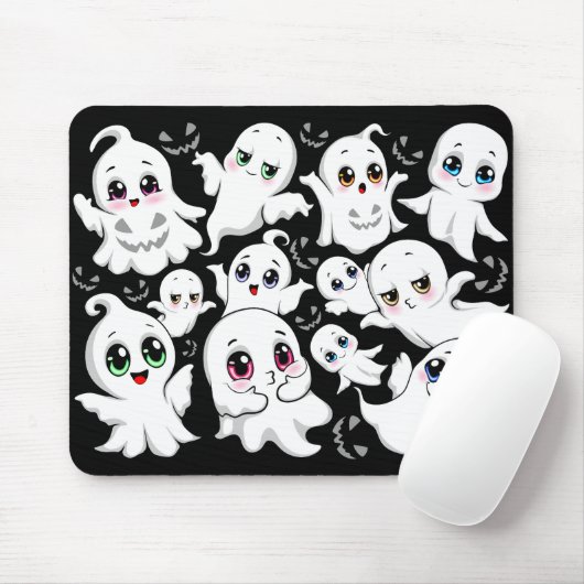 Baby Ghosts Spooky Schattigee Halloween Mood Muismat (Met muis)