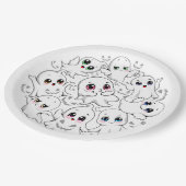 Baby Ghosts Spooky Schattigee Halloween Mood Papieren Bordje (Gekanteld)