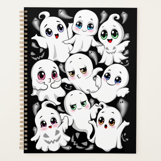 Baby Ghosts Spooky Schattigee Halloween Mood Planner (Voorkant)