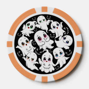 Baby Ghosts Spooky Schattigee Halloween Mood Poker Chips