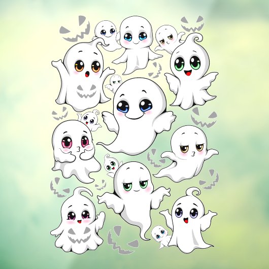Baby Ghosts Spooky Schattigee Halloween Mood Raamsticker (Vel 3)