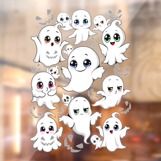 Baby Ghosts Spooky Schattigee Halloween Mood Raamsticker (Vel 2)