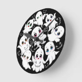 Baby Ghosts Spooky Schattigee Halloween Mood Ronde Klok (Hoek)