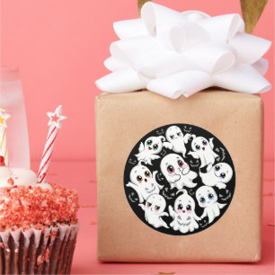 Baby Ghosts Spooky Schattigee Halloween Mood Ronde Sticker
