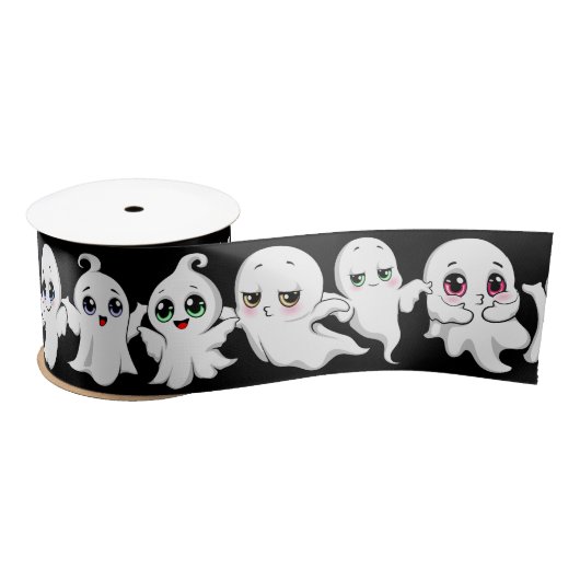 Baby Ghosts Spooky Schattigee Halloween Mood Satijnen Lint (Spoel)