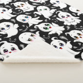 Baby Ghosts Spooky Schattigee Halloween Mood Sherpa Deken (3/4)