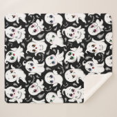 Baby Ghosts Spooky Schattigee Halloween Mood Sherpa Deken (Voorkant (horizontaal))