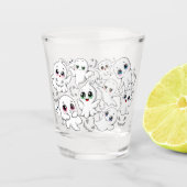 Baby Ghosts Spooky Schattigee Halloween Mood Shot Glas (Voorkant)
