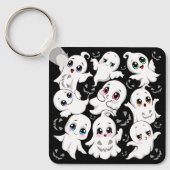 Baby Ghosts Spooky Schattigee Halloween Mood Sleutelhanger (Voorkant)