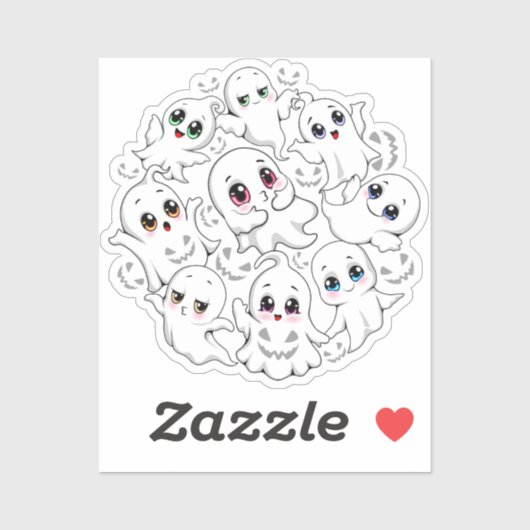 Baby Ghosts Spooky Schattigee Halloween Mood Sticker (Vel)