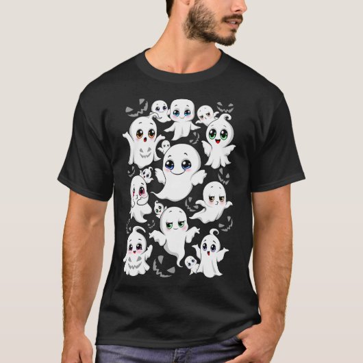 Baby Ghosts Spooky Schattigee Halloween Mood T-shirt (Voorkant)