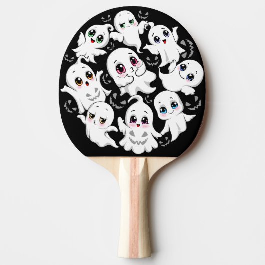 Baby Ghosts Spooky Schattigee Halloween Mood Tafeltennisbatje (Voorkant)