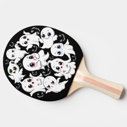 Baby Ghosts Spooky Schattigee Halloween Mood Tafeltennisbatje (Zijkant)