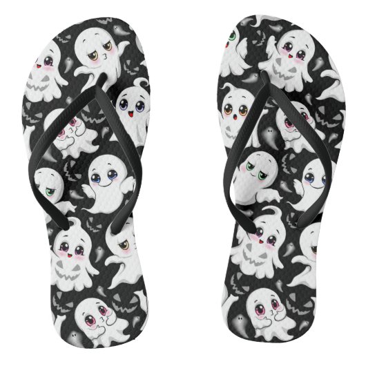Baby Ghosts Spooky Schattigee Halloween Mood Teenslippers (Voetbed)
