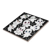 Baby Ghosts Spooky Schattigee Halloween Mood Tegeltje (Zijkant)