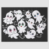 Baby Ghosts Spooky Schattigee Halloween Mood Tissuepapier (Voorkant)