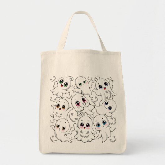 Baby Ghosts Spooky Schattigee Halloween Mood Tote Bag (Voorkant)