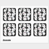 Baby Ghosts Spooky Schattigee Halloween Mood Vierkante Sticker (Vel)