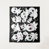 Baby Ghosts Spooky Schattigee Halloween Mood Wandkleed (Voorkant)