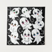 Baby Ghosts Spooky Schattigee Halloween Mood Wandkleed (Voorkant)
