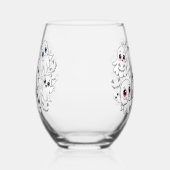 Baby Ghosts Spooky Schattigee Halloween Mood Wijnglas Zonder Voet (Rechts)