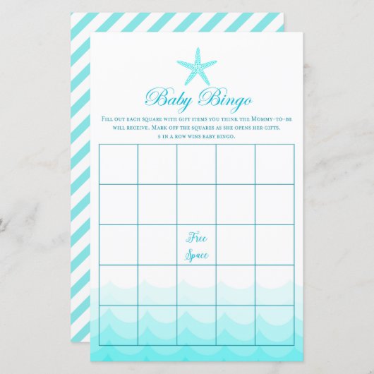 Baby Gift Bingo - Baby shower Game (Voorkant / Achterkant)