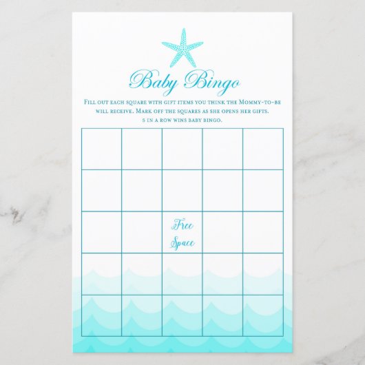 Baby Gift Bingo - Baby shower Game (Voorkant)