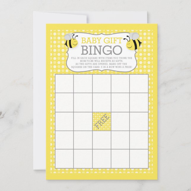 Baby Gift Bingo Game van mama tot Baby shower (Voorkant)