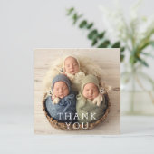 Baby Gift Dank u Triplets Newborn Baby shower Bedankkaart (Staand voorkant)