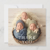 Baby Gift Dank u Triplets Newborn Baby shower Bedankkaart (Voorkant)