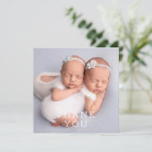 Baby Gift Hartelijk dank voor Twins Newborn Baby s Bedankkaart (Staand voorkant)